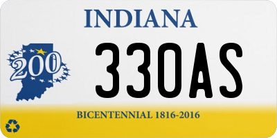 IN license plate 330AS