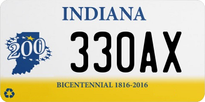 IN license plate 330AX