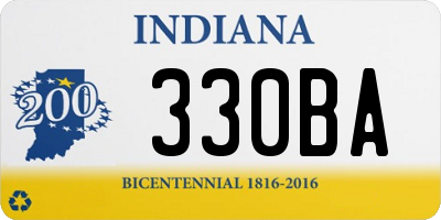 IN license plate 330BA