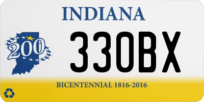 IN license plate 330BX