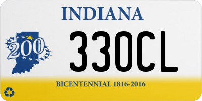 IN license plate 330CL