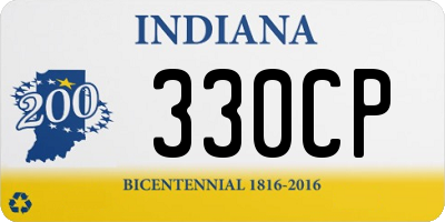 IN license plate 330CP