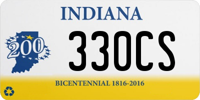 IN license plate 330CS