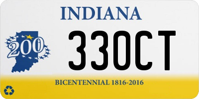 IN license plate 330CT