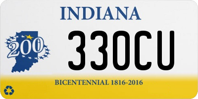 IN license plate 330CU