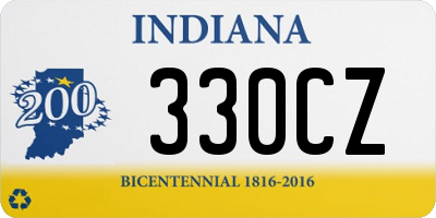 IN license plate 330CZ