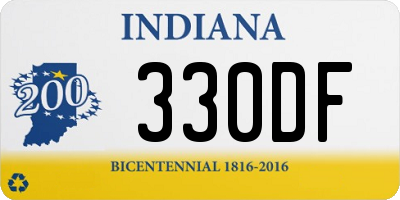 IN license plate 330DF