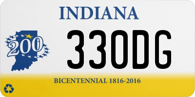 IN license plate 330DG