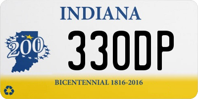 IN license plate 330DP