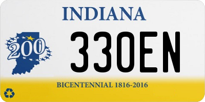 IN license plate 330EN