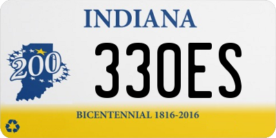 IN license plate 330ES