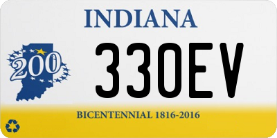 IN license plate 330EV