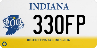 IN license plate 330FP