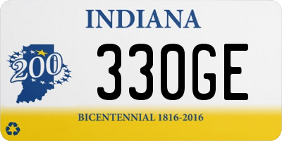 IN license plate 330GE