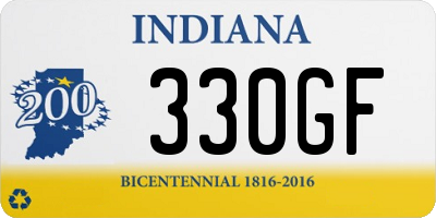 IN license plate 330GF