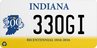IN license plate 330GI