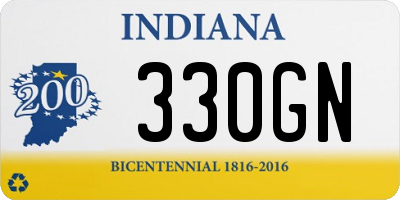 IN license plate 330GN