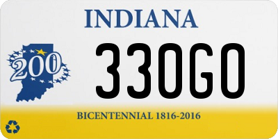 IN license plate 330GO