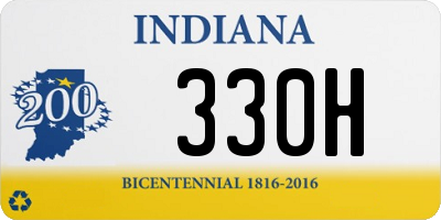 IN license plate 330H