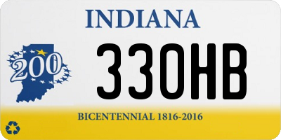 IN license plate 330HB