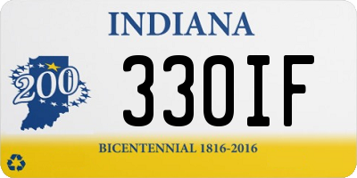 IN license plate 330IF