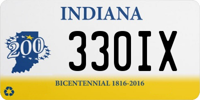 IN license plate 330IX