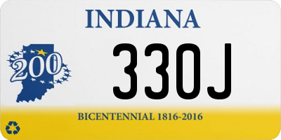 IN license plate 330J