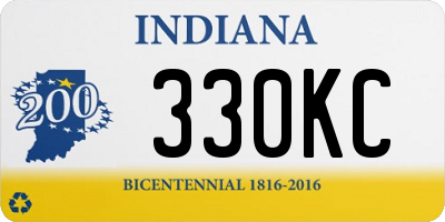 IN license plate 330KC