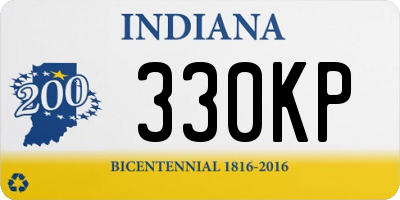 IN license plate 330KP