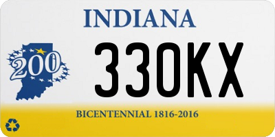 IN license plate 330KX