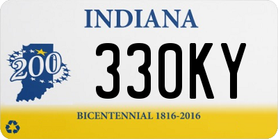 IN license plate 330KY