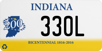 IN license plate 330L