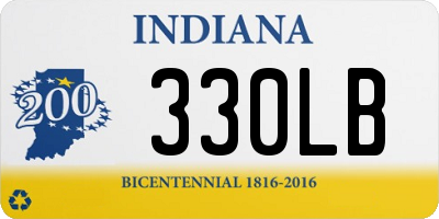 IN license plate 330LB