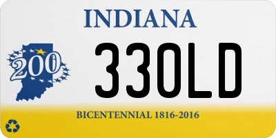 IN license plate 330LD