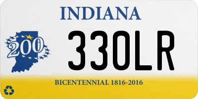 IN license plate 330LR