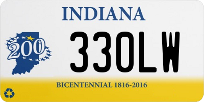 IN license plate 330LW