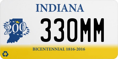 IN license plate 330MM