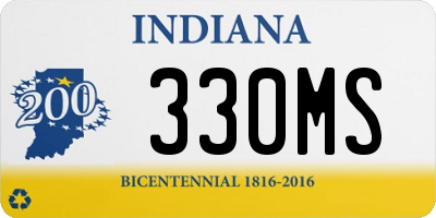 IN license plate 330MS