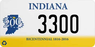 IN license plate 330O