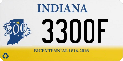 IN license plate 330OF