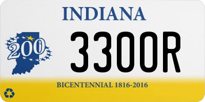 IN license plate 330OR