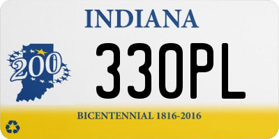 IN license plate 330PL