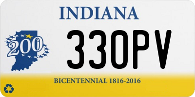 IN license plate 330PV