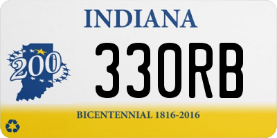 IN license plate 330RB