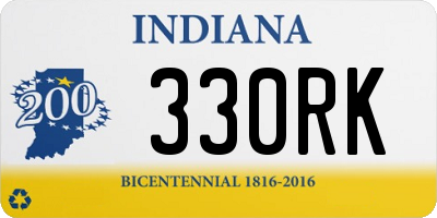 IN license plate 330RK