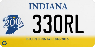 IN license plate 330RL