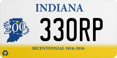 IN license plate 330RP