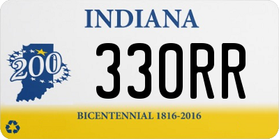 IN license plate 330RR