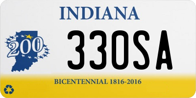 IN license plate 330SA