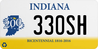 IN license plate 330SH